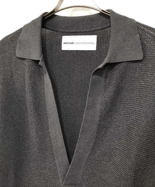 walenode（ウェルノード）walenode (ウェルノード) スキッパーネックニット グレー サイズ:1の古着・服飾アイテム