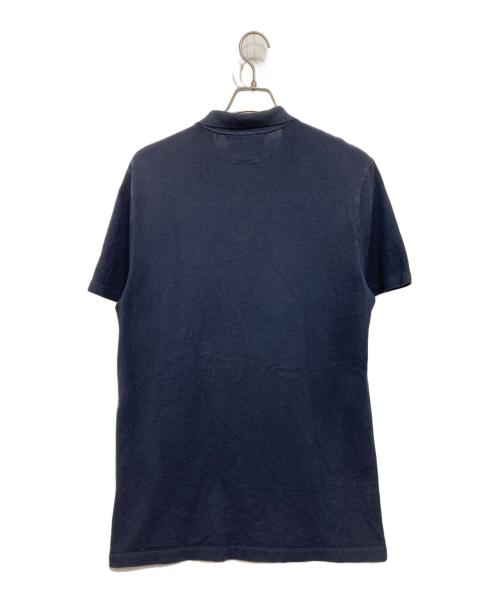 HUGO BOSS（ヒューゴ ボス）HUGO BOSS (ヒューゴ ボス) コットンシルクポロシャツ ネイビー サイズ:XLの古着・服飾アイテム