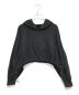 GROUND Y（グラウンドワイ）の古着「クロップドフーディ」｜ブラック