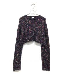 6(ROKU) BEAUTY&YOUTH（ロク ビューティーアンドユース）の古着「マルチスラブクルーネックニットクルーネックニット」｜ネイビー