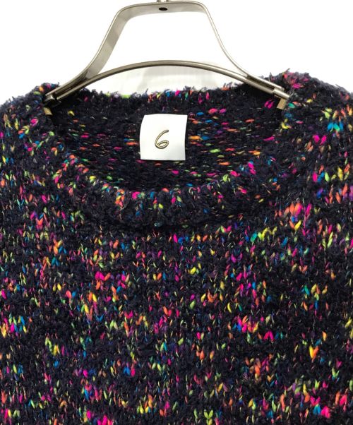 6(ROKU) BEAUTY&YOUTH（ロク ビューティーアンドユース）6(ROKU) BEAUTY&YOUTH (ロク ビューティーアンドユース) マルチスラブクルーネックニットクルーネックニット ネイビー サイズ:記載なしの古着・服飾アイテム