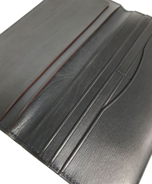 GANZO（ガンゾ）GANZO (ガンゾ) GANZO GLAZING CALF マチなし長財布 ネイビーの古着・服飾アイテム