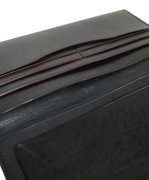 GANZO（ガンゾ）GANZO (ガンゾ) GANZO GLAZING CALF マチなし長財布 ネイビーの古着・服飾アイテム