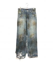 BALENCIAGA（バレンシアガ）の古着「23SS SUPER DESTROYED BAGGY デニムパンツ」｜ブルー