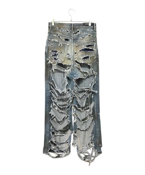 BALENCIAGA（バレンシアガ）BALENCIAGA (バレンシアガ) 23SS SUPER DESTROYED BAGGY デニムパンツ ブルー サイズ:Sの古着・服飾アイテム