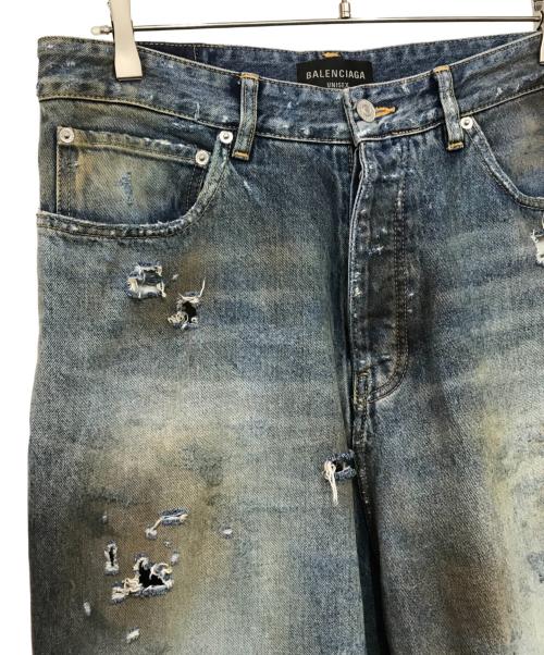BALENCIAGA（バレンシアガ）BALENCIAGA (バレンシアガ) 23SS SUPER DESTROYED BAGGY デニムパンツ ブルー サイズ:Sの古着・服飾アイテム