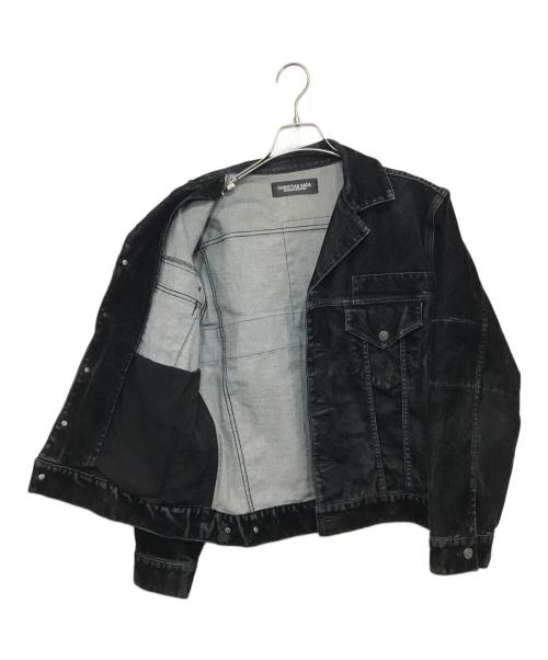 CHRISTIAN DADA（クリスチャンダダ）CHRISTIAN DADA (クリスチャンダダ) 加工デニムジャケット ブラック サイズ:46の古着・服飾アイテム