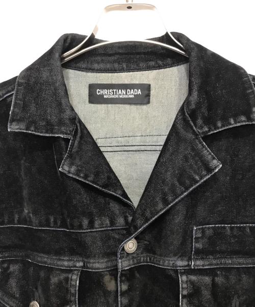 CHRISTIAN DADA（クリスチャンダダ）CHRISTIAN DADA (クリスチャンダダ) 加工デニムジャケット ブラック サイズ:46の古着・服飾アイテム