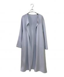 La boutique BonBon（ラブティックボンボン）の古着「ノーカラーコート」｜ブルー