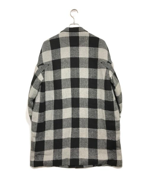 REGULATION Yohji Yamamoto（レギュレーションヨウジヤマモト）REGULATION Yohji Yamamoto (レギュレーションヨウジヤマモト) チェックチェスターコート グレー サイズ:2の古着・服飾アイテム