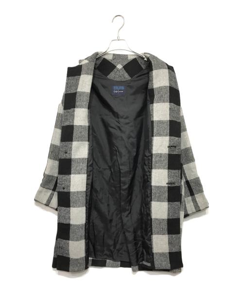 REGULATION Yohji Yamamoto（レギュレーションヨウジヤマモト）REGULATION Yohji Yamamoto (レギュレーションヨウジヤマモト) チェックチェスターコート グレー サイズ:2の古着・服飾アイテム
