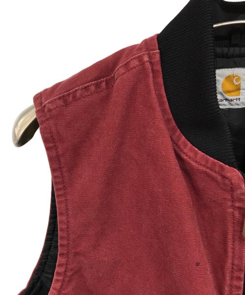 CarHartt（カーハート）CarHartt (カーハート) 中綿 ダック ベスト レッド サイズ:Mの古着・服飾アイテム