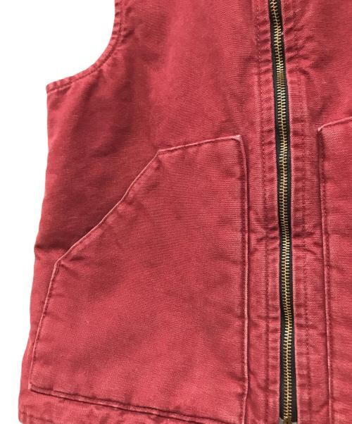 CarHartt（カーハート）CarHartt (カーハート) 中綿 ダック ベスト レッド サイズ:Mの古着・服飾アイテム