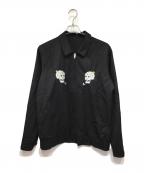 JohnUNDERCOVERジョンアンダーカバー）の古着「STUDIOUS別注 スカル刺繍ベトジャン」｜ブラック