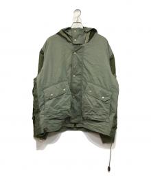 DIESEL（ディーゼル）の古着「W-DUFF サイドレース 中綿フーディジャケット」｜グリーン