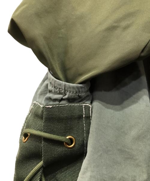 DIESEL（ディーゼル）DIESEL (ディーゼル) W-DUFF サイドレース 中綿フーディジャケット グリーン サイズ:XXLの古着・服飾アイテム