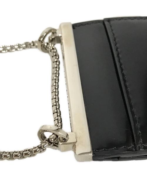 PRADA（プラダ）PRADA (プラダ) チェーンストラップカードケース ブラックの古着・服飾アイテム