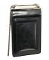 PRADA (プラダ) チェーンストラップカードケース ブラック：26000円