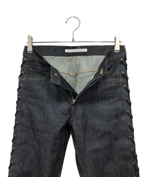 JOHN LAWRENCE SULLIVAN（ジョン ローレンス サリバン）JOHN LAWRENCE SULLIVAN (ジョン ローレンス サリバン) Rigid denim lace-up pants インディゴ サイズ:44の古着・服飾アイテム
