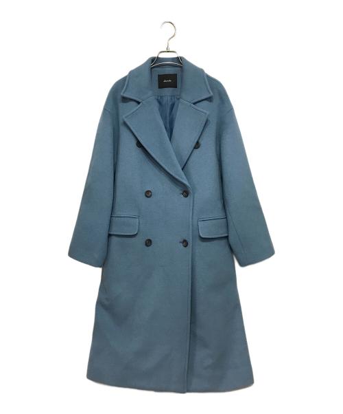 allureville（アルアバイル）allureville (アルアバイル) 二重織ダブルブレスコート ブルー サイズ:2の古着・服飾アイテム