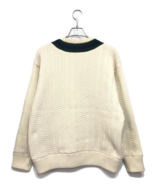 SETINN（セットイン）setinn (セットイン) Vネック チルデンニット ベージュ サイズ:Ｍの古着・服飾アイテム