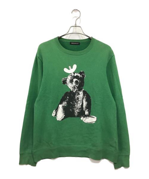UNDERCOVER（アンダーカバー）UNDERCOVER (アンダーカバー) SWEAT SCREW BEAR UC TOY ベアプリントスウェット グリーン サイズ:3の古着・服飾アイテム