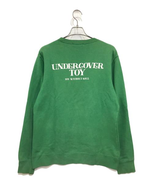 UNDERCOVER（アンダーカバー）UNDERCOVER (アンダーカバー) SWEAT SCREW BEAR UC TOY ベアプリントスウェット グリーン サイズ:3の古着・服飾アイテム