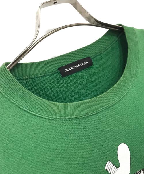 UNDERCOVER（アンダーカバー）UNDERCOVER (アンダーカバー) SWEAT SCREW BEAR UC TOY ベアプリントスウェット グリーン サイズ:3の古着・服飾アイテム