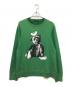 UNDERCOVER（アンダーカバー）の古着「SWEAT SCREW BEAR UC TOY ベアプリントスウェット」｜グリーン