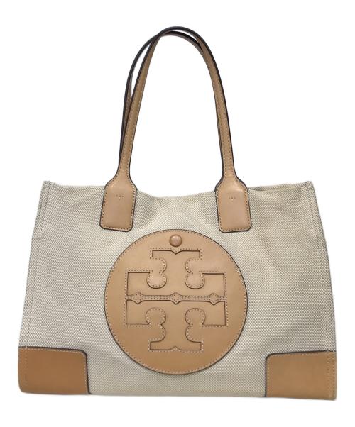 TORY BURCH（トリーバーチ）TORY BURCH (トリーバーチ) キャンバスートバッグ ベージュの古着・服飾アイテム