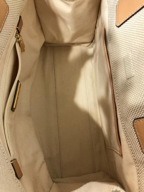 TORY BURCH（トリーバーチ）TORY BURCH (トリーバーチ) キャンバスートバッグ ベージュの古着・服飾アイテム