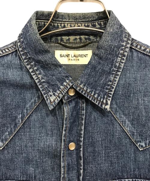 Saint Laurent Paris（サンローランパリ）Saint Laurent Paris (サンローランパリ) デニムウエスタンシャツ ブルー サイズ:Sの古着・服飾アイテム
