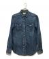 Saint Laurent Paris（サンローランパリ）の古着「デニムウエスタンシャツ」｜ブルー