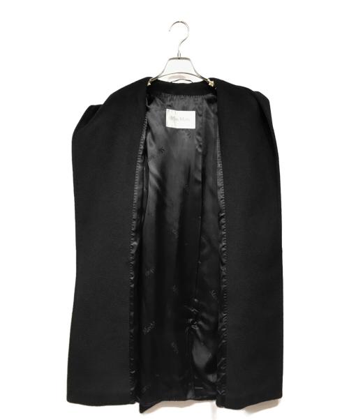 MaxMara（マックスマーラ）MaxMara (マックスマーラ) RIALTO キャメル ベルト付 コート ブラック サイズ:J36の古着・服飾アイテム