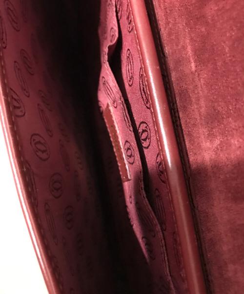 Cartier（カルティエ）Cartier (カルティエ) マストラインショルダーバッグ ボルドーの古着・服飾アイテム