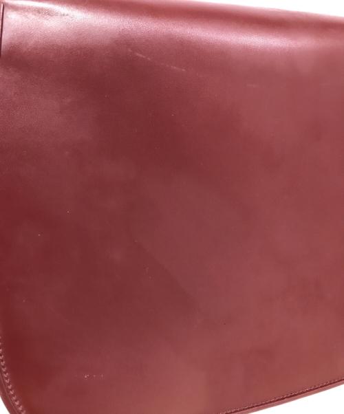 Cartier（カルティエ）Cartier (カルティエ) マストラインショルダーバッグ ボルドーの古着・服飾アイテム