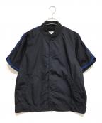 Engineered Garments×BEAMS PLUSエンジニアドガーメンツ×ビームスプラス）の古着「別注ポプリン×メッシュ素材 半袖スタジャン」｜ネイビー