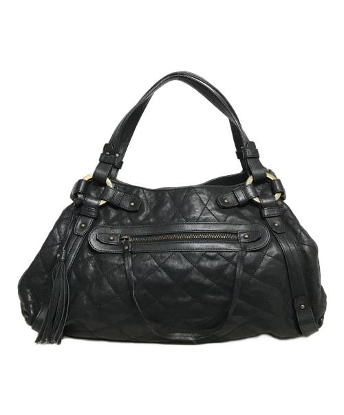 BALLY（バリー）BALLY (バリー) レザーフリンジトートバッグ ブラックの古着・服飾アイテム