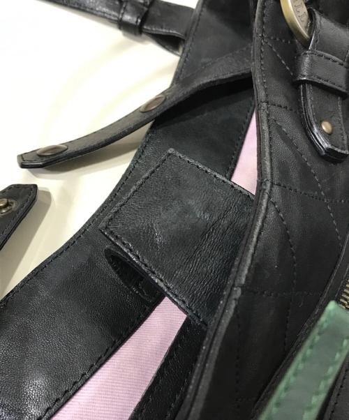 BALLY（バリー）BALLY (バリー) レザーフリンジトートバッグ ブラックの古着・服飾アイテム