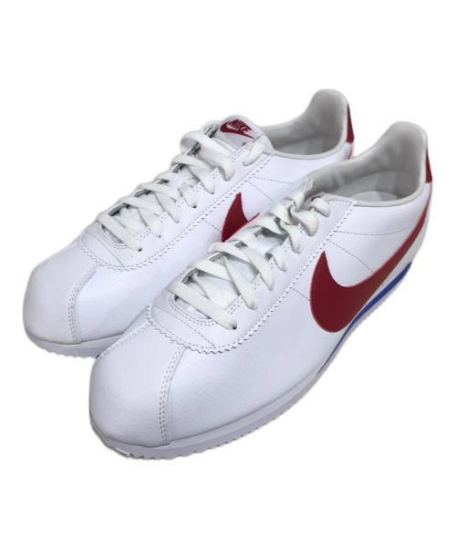 NIKE（ナイキ）NIKE (ナイキ) CLASSIC CORTEZ LEATHER ローカットスニーカー ホワイト×レッド サイズ:30㎝の古着・服飾アイテム