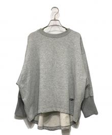 BEARDSLEY（ビアズリー）の古着「BA刺繍入りドルマントレーナー」｜グレー