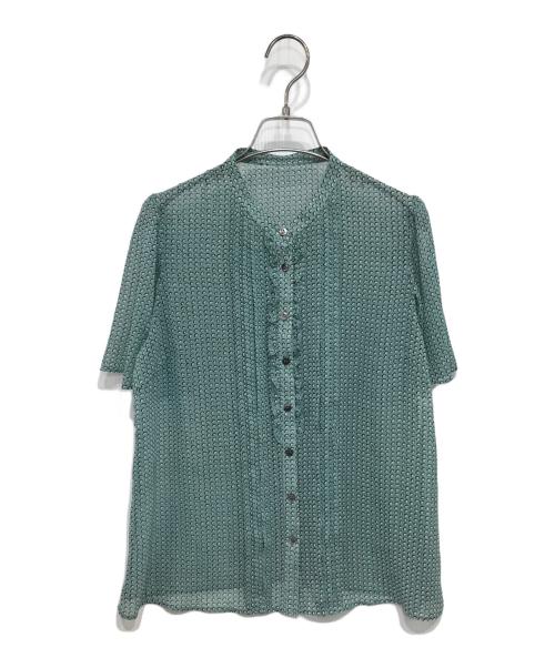 ANAYI（アナイ）ANAYI (アナイ) 総柄ボウタイシャツ ブルー サイズ:38の古着・服飾アイテム