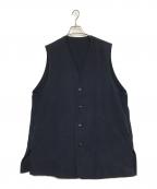 edifice la boucleエディフィス ラ ブークル）の古着「リネン混ベスト」｜ネイビー