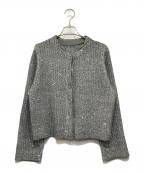 Omekashiオメカシ）の古着「スパンコールニットカーディガン」｜グレー