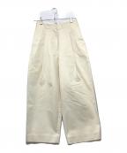STUDIO NICHOLSONスタジオ ニコルソン）の古着「Deep Pleat Volume Pant」｜アイボリー