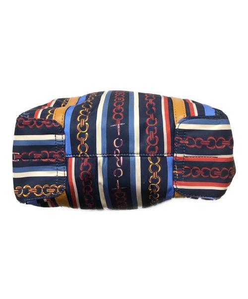 TORY BURCH（トリーバーチ）TORY BURCH (トリーバーチ) ストライプトートバッグ ネイビーの古着・服飾アイテム