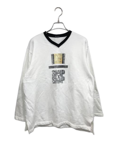 フジテレビ（フジテレビ）フジテレビ (フジテレビ) 90s SMAP×SMAP プリントスウェット ホワイト サイズ:-の古着・服飾アイテム