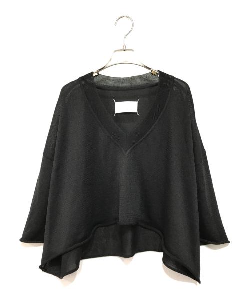 MARTIN MARGIELA（マルタン・マルジェラ）MARTIN MARGIELA (マルタン・マルジェラ) 本人期 カットオフシースルーニット ブラック サイズ:1の古着・服飾アイテム