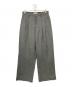 cornier（コルニエ）の古着「Super130's WORSTED WOOL 2-TUCK WIDE PANTS スラックス」｜グレー