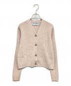 THIRD MAGAZINEサードマガジン）の古着「22AW  リブ編みショートカーディガン」｜ピンク